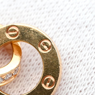 カルティエ Cartier Love パヴェ ダイヤ B7013900 ピンクゴールド K18PG ダイヤモンド ネックレス K18PG Au750 18K 18金 ペンダント ビスモチーフ