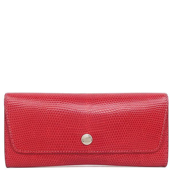 エルメス HERMES フラップ アイ グラス ケース レッド系 リザード