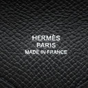 エルメス HERMES カルヴィ ブラック ヴォーエプソン カードケース シルバー金具 黒