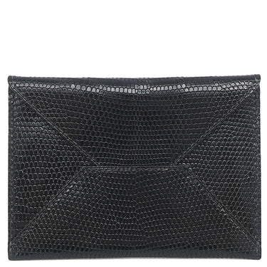 エルメス HERMES エンヴェロープ MM ブラック リザード カードケース 黒 レターカードケース カード入れ