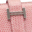 エルメス HERMES ベアンスフレ ピンク リザード 長財布 シルバー金具 二つ折り財布