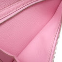 エルメス HERMES ベアンスフレ ピンク リザード 長財布 シルバー金具 二つ折り財布