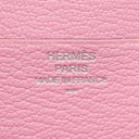エルメス HERMES ベアンスフレ ピンク リザード 長財布 シルバー金具 二つ折り財布