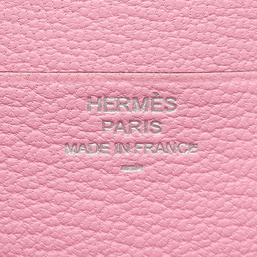 エルメス HERMES ベアンスフレ ピンク リザード 長財布 シルバー金具 二つ折り財布
