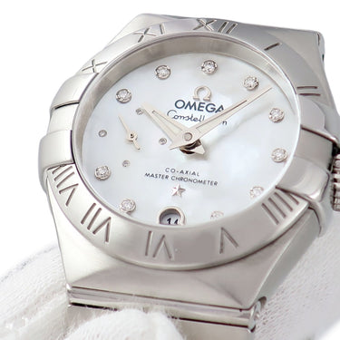腕時計 オメガ OMEGA コンステレーション ブラッシュ プチセコンド 127.10.27.20.55.001 自動巻き レディース 純正ダイヤ シェル