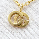 グッチ GUCCI イエローゴールド K18YG ブルートパーズ ネックレス Gucci Au750 K18 GG ロゴモチーフ ブルートパーズ1P