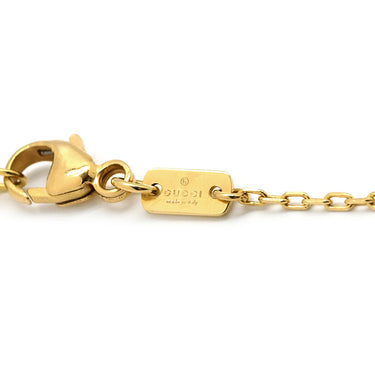 グッチ GUCCI イエローゴールド K18YG ブルートパーズ ネックレス Gucci Au750 K18 GG ロゴモチーフ ブルートパーズ1P