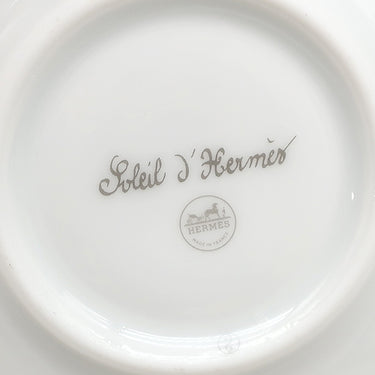 エルメス HERMES コーヒーカップ＆ソーサー ソレイユ ドゥ エルメス 2セット P046017P イエロー×ホワイト 磁器 ポーセリン 食器 新品 未使用