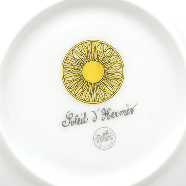 エルメス HERMES パンプレート ソレイユ ドゥ エルメス 2枚セット P046012P イエロー×ホワイト 磁器 食器 新品 未使用 ポーセリン お皿