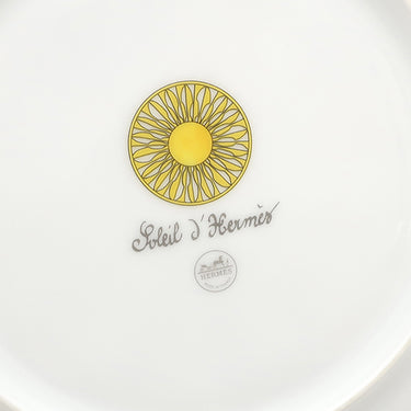 エルメス HERMES デザートプレート ソレイユ ドゥ エルメス No2 2枚セット P046107P イエロー×ホワイト 磁器 ポーセリン 食器 新品 未使用 お皿