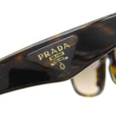 プラダ PRADA サイドトライアングル 53□19 SPR24Q-F ブラウン プラスチック サングラス ゴールド金具 グラデーション 茶