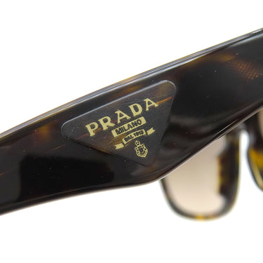 プラダ PRADA サイドトライアングル 53□19 SPR24Q-F ブラウン プラスチック サングラス ゴールド金具 グラデーション 茶
