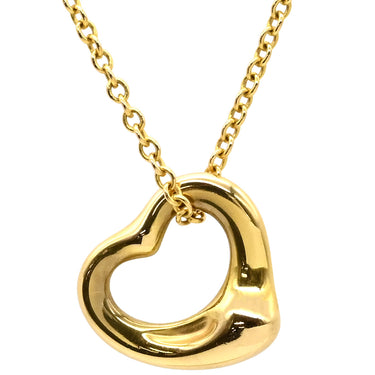 ティファニー Tiffany & Co オープンハート 11mm イエローゴールド K18YG ネックレス T＆Co. 18K 18金 750 YG エルサペレッティ