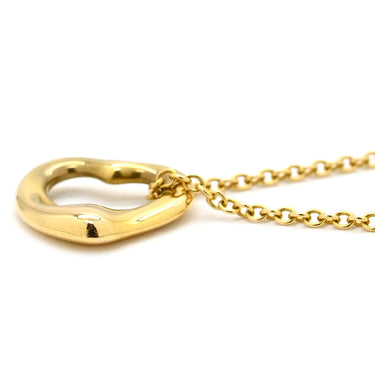 ティファニー Tiffany & Co オープンハート 11mm イエローゴールド K18YG ネックレス T＆Co. 18K 18金 750 YG エルサペレッティ