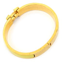 エルメス HERMES クリックH PM イエロー×ゴールド GP エナメル ブレスレット 黄 Hブレス