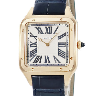 腕時計 カルティエ Cartier サントス デュモン XL WGSA0084 手巻き メンズ K18YG無垢 スクエア ローマン アイボリー 限定