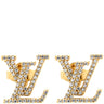 ルイヴィトン LOUIS VUITTON LV アイコニック ストラス M00609 ゴールド GP ストラス ピアス LVシグネチャー ラインストーン