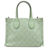 グッチ GUCCI オフィディア スモール トートバッグ 772183 グリーン GGキャンバス 2WAYバッグ シルバー金具 ミント ハンドバッグ