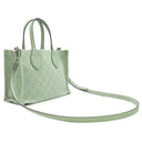グッチ GUCCI オフィディア スモール トートバッグ 772183 グリーン GGキャンバス 2WAYバッグ シルバー金具 ミント ハンドバッグ