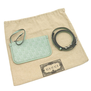 グッチ GUCCI オフィディア スモール トートバッグ 772183 グリーン GGキャンバス 2WAYバッグ シルバー金具 ミント ハンドバッグ