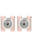 エルメス HERMES ポップアッシュ Hピアス ミニ ピンクXシルバー メタル エナメル ピアス シルバー金具 Hモチーフ