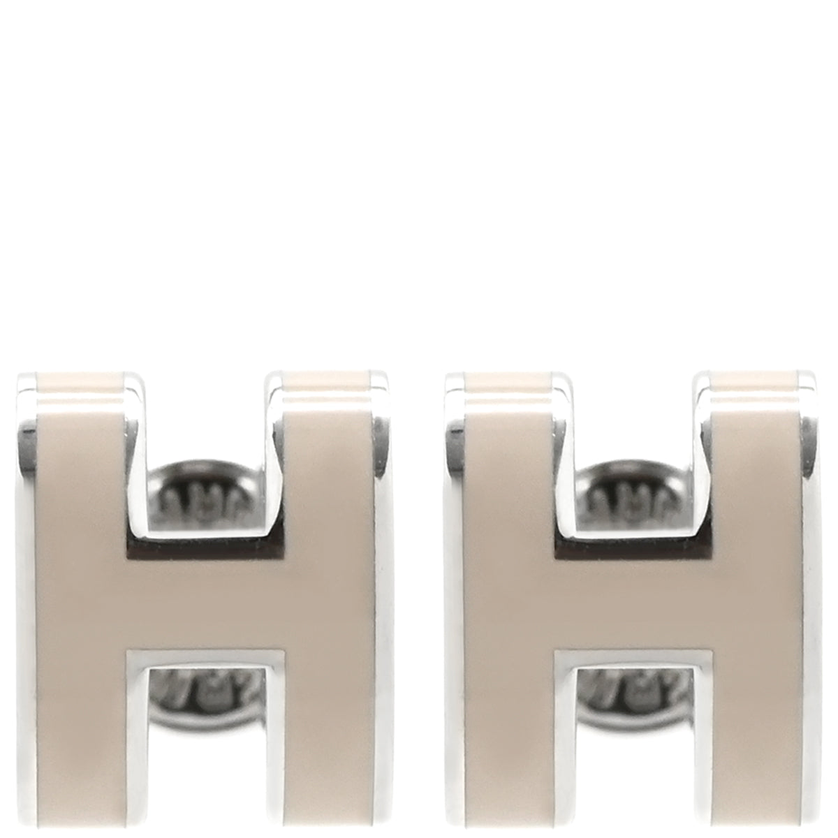 HERMES エルメス　ピアス ミニポップH マロングラッセ　シルバー エルメス HERMES ポップアッシュ Hピアス ミニ マロングラッセX