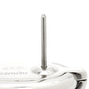 エルメス HERMES ミニマイヨン ブルーXシルバー メタル エナメル ピアス シェーヌダンクル 青