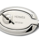 エルメス HERMES ミニマイヨン ブルーXシルバー メタル エナメル ピアス シェーヌダンクル 青