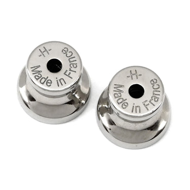 エルメス HERMES ミニマイヨン ブルーXシルバー メタル エナメル ピアス シェーヌダンクル 青