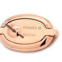 エルメス HERMES ミニマイヨン オレンジXローズゴールド GP エナメル ピアス シェーヌダンクル ピンクゴールド