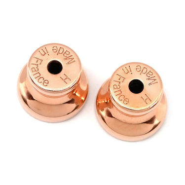 エルメス HERMES ミニマイヨン オレンジXローズゴールド GP エナメル ピアス シェーヌダンクル ピンクゴールド