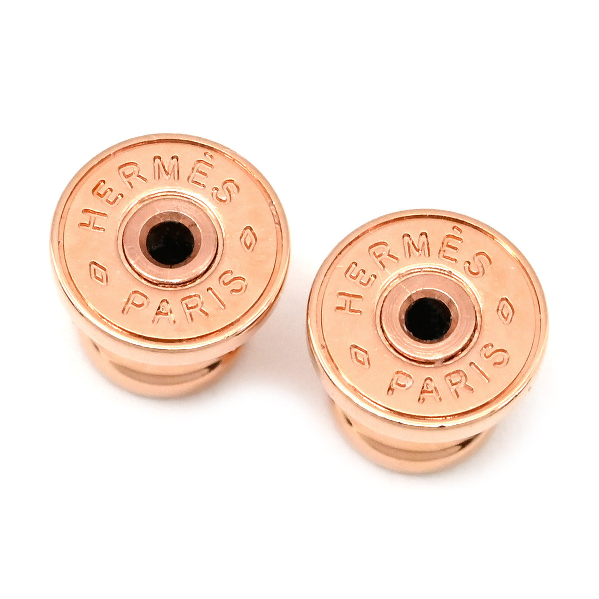 エルメス　ピアス　ミニマイヨン 新品 エルメス ミニマイヨン ピアス マロングラッセ ローズゴールド