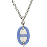 エルメス HERMES ミニマイヨン ペンダント ブルーXシルバー メタル エナメル ネックレス シェーヌダンクルモチーフ SV金具