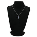 エルメス HERMES ミニマイヨン ペンダント ブルーXシルバー メタル エナメル ネックレス シェーヌダンクルモチーフ SV金具