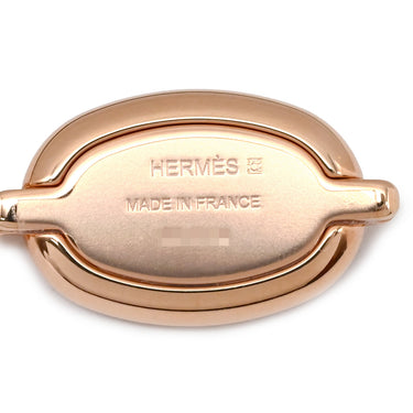 エルメス HERMES ミニマイヨン ペンダント オレンジXピンクゴールド GP エナメル ネックレス シェーヌダンクルモチーフ PG金具