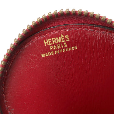 エルメス HERMES トゥッティフルッティ ポルトモネ レッド ボックスカーフ コインケース ゴールド金具 リンゴモチーフ