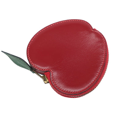エルメス HERMES トゥッティフルッティ ポルトモネ レッド ボックスカーフ コインケース ゴールド金具 リンゴモチーフ
