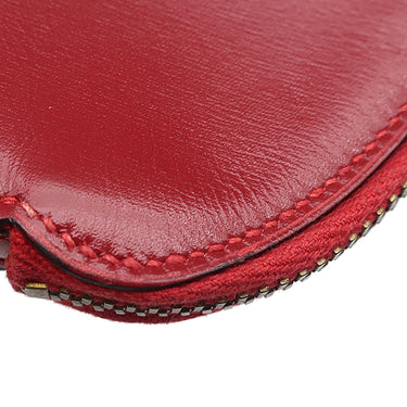 エルメス HERMES トゥッティフルッティ ポルトモネ レッド ボックスカーフ コインケース ゴールド金具 リンゴモチーフ