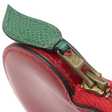 エルメス HERMES トゥッティフルッティ ポルトモネ レッド ボックスカーフ コインケース ゴールド金具 リンゴモチーフ