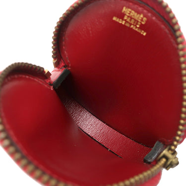 エルメス HERMES トゥッティフルッティ ポルトモネ レッド ボックスカーフ コインケース ゴールド金具 リンゴモチーフ