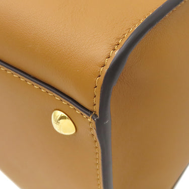 フェンディ FENDI ピーカブー エックスライト レギュラー 8BN310 キャメル レザー ボア 2WAYバッグ ゴールド金具 茶 ミディアム