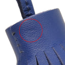 エルメス HERMES カルメン ウノドス ローズパープル×ブルーエレクトリック アニョーミロ キーリング シルバー金具 フリンジ キーホルダー