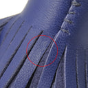 エルメス HERMES カルメン ウノドス ローズパープル×ブルーエレクトリック アニョーミロ キーリング シルバー金具 フリンジ キーホルダー