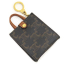 セリーヌ CELINE マイクロ バーティカル カバ 10I492CZ1 タン キャンバス トリオンフキャンバス バッグチャーム ゴールド金具 茶 白ロゴ トリオンフ カバンモチーフ