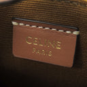 セリーヌ CELINE マイクロ バーティカル カバ 10I492CZ1 タン キャンバス トリオンフキャンバス バッグチャーム ゴールド金具 茶 白ロゴ トリオンフ カバンモチーフ