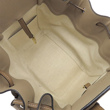ロエベ LOEWE ハンモック ドローストリング スモール サンド レザー ソフトカーフスキン 2WAYバッグ ゴールド金具 グレージュ ハンドバッグ ショルダーバッグ