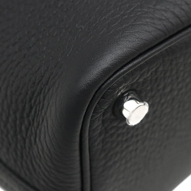 エルメス HERMES ピコタンロックPM ブラック トリヨンクレマンス ハンドバッグ シルバー金具 黒