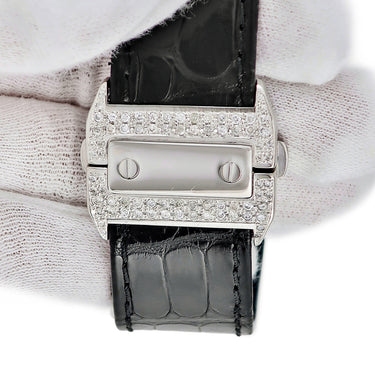 腕時計 カルティエ Cartier サントス100 LM W20073X8 自動巻き メンズ ダイヤ スクエア 角型 ローマン