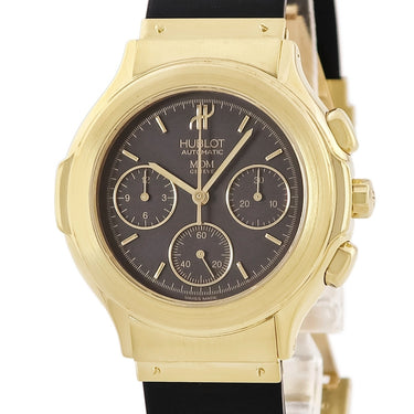 腕時計 ウブロ HUBLOT MDM エレガント 1610.110.3 自動巻き メンズ OH済 K18YG無垢 クロノグラフ スモールセコンド 限定