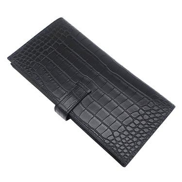 エルメス HERMES ベアンスフレ ブラック アリゲーターマット 長財布 ゴールド金具 新品 未使用 黒 クロコ 二つ折り財布